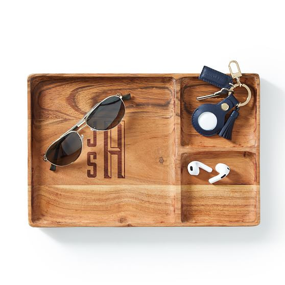Acacia Valet Organizer Tray | Mark and Graham
