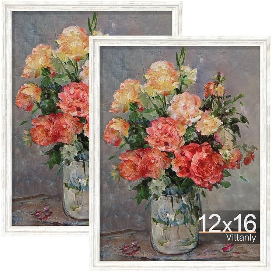 Vittanly 12x16 Picture Frames Set of 2, Ornate Vintage Photo Frame for Wall Mount, Display 11x14 ... | Amazon (US)