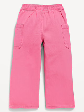 High-Waisted Baggy Wide-Leg Pull-On Pants for Toddler Girls | Old Navy (US)