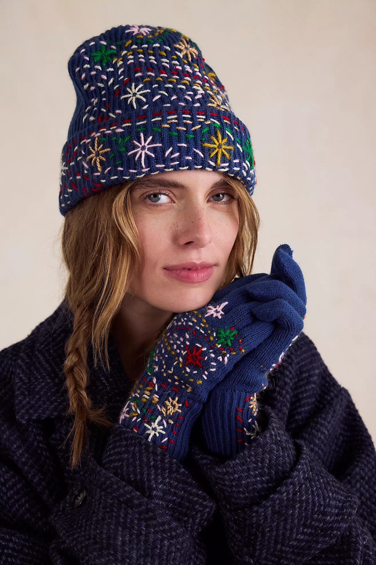 De Sienna Embroidered Beanie | Free People (Global - UK&FR Excluded)