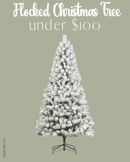 Grab this popular flocked Christmas tree under $100 before it sells out!! 

#christmastree #flockedtree 

#LTKunder100 #LTKHoliday #LTKCyberweek