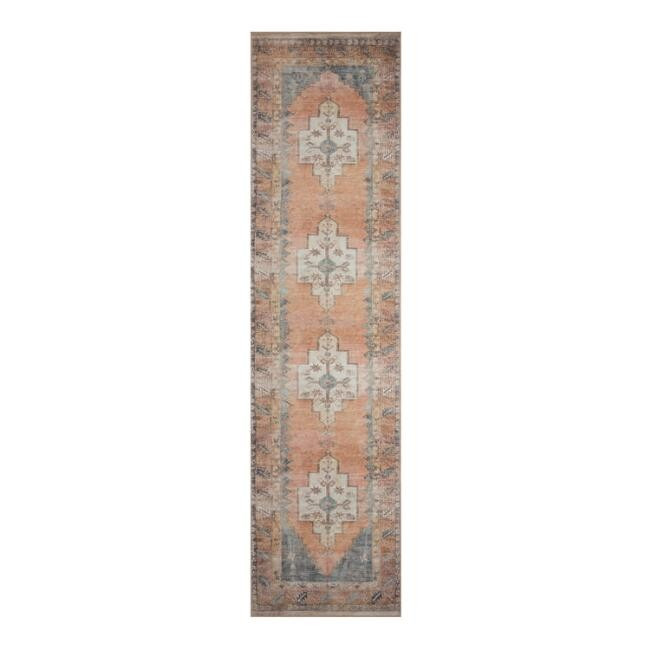 Blush and Blue Persian Style Chelsea Floor Runner | World Market