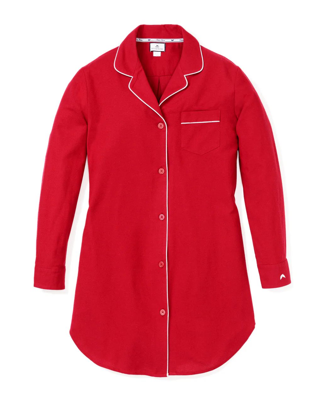 Women's Red Flannel Nightshirt | Petite Plume