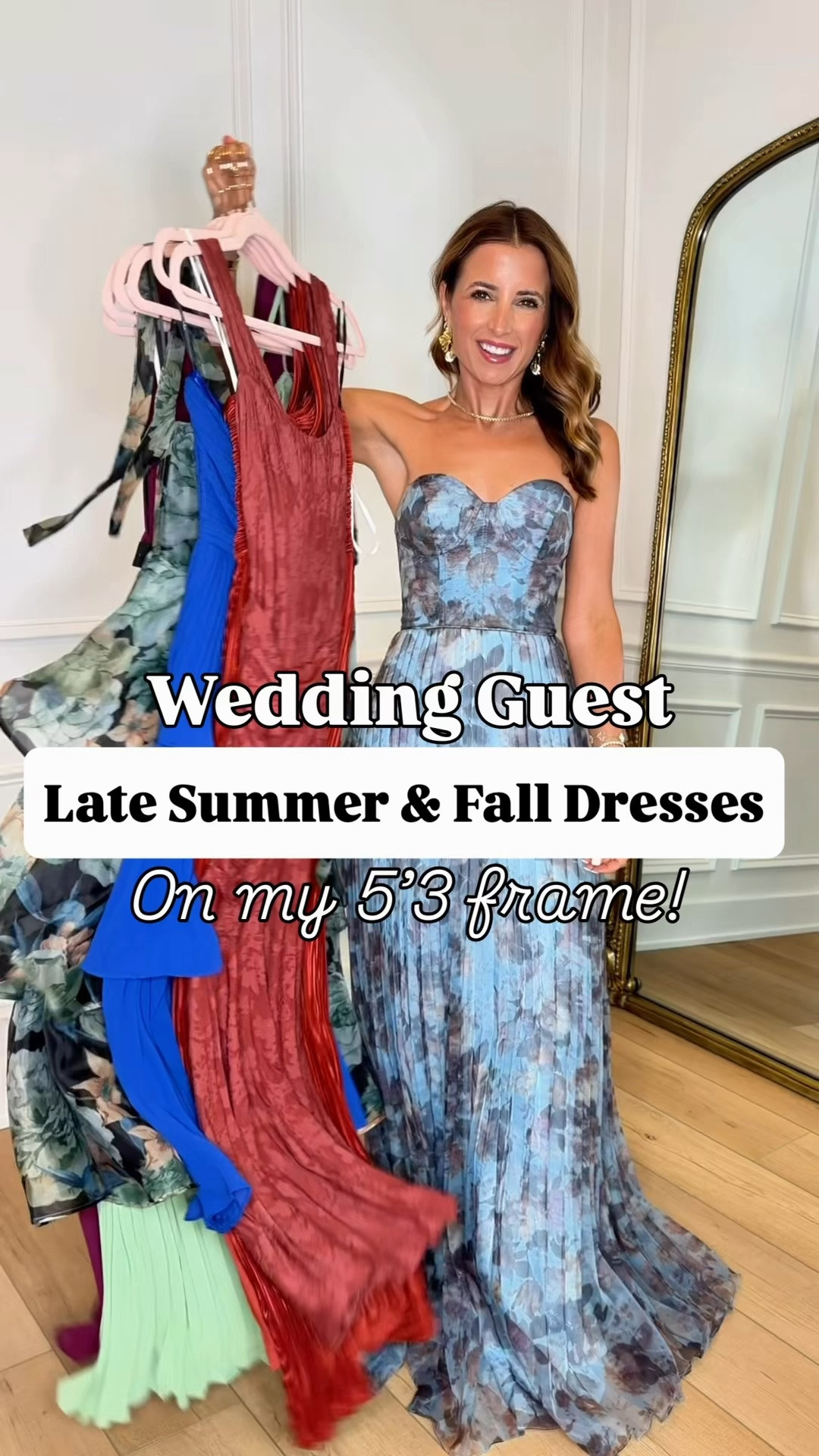Fall wedding guest dress. Summer wedding guest. Formal dresses. Black-tie optional dresses. Cocktail dresses. Pleated floral maxi dresses. Floral midi dresses. Midi dresses. Rehearsal dinner dress. Welcome party dress. Maxi dresses. Wedding shower dresses. Baby shower dresses. 

#1: XXS and laces up in the back. I would need to get this hemmed but it is stunning!
#2: XXS and would get strap hemmed just a tad!
#3: XS with adjustable tie straps
#4: XXS
#5: XS with adjustable straps 
#6: XXS

#LTKTravel #LTKWedding #LTKgrwm #LTKPetite