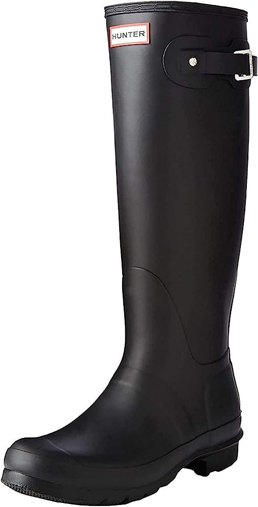 Amazon.com | Hunter Womens Original Tall Black Matte Rain Boot - 5 B(M) US | Rain Footwear | Amazon (US)