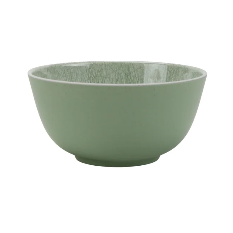 Better Homes & Gardens 12-Piece Bamboo Melamine Green Reactive Dinnerware Set | Walmart (US)
