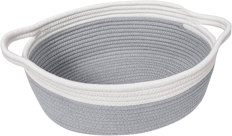 Goodpick Small Storage Basket with Handles, Empty Baskets for Gifts, Woven Basket for Toys, Baby ... | Amazon (US)