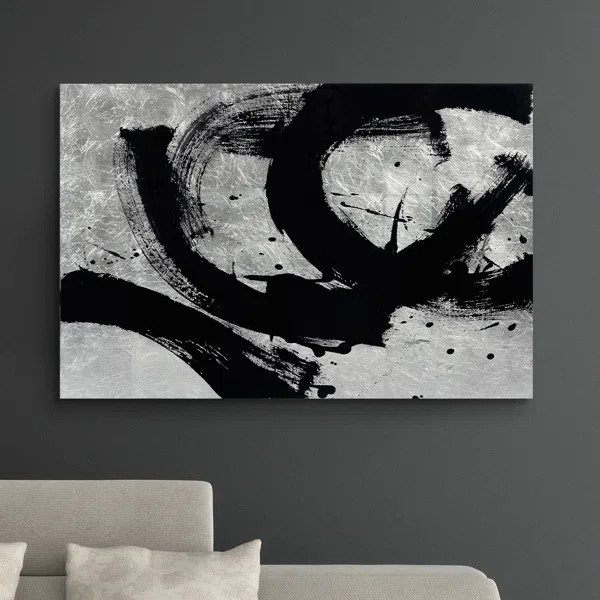 Onyx Gesture II - Graphic Art on Glass | Wayfair North America