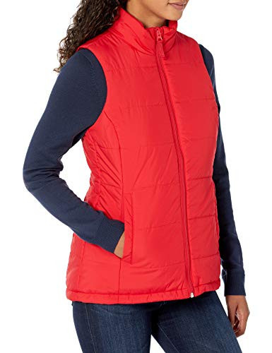 Amazon Essentials Women's Mid-Weight Puffer Vest, Red, Large | Amazon (US)