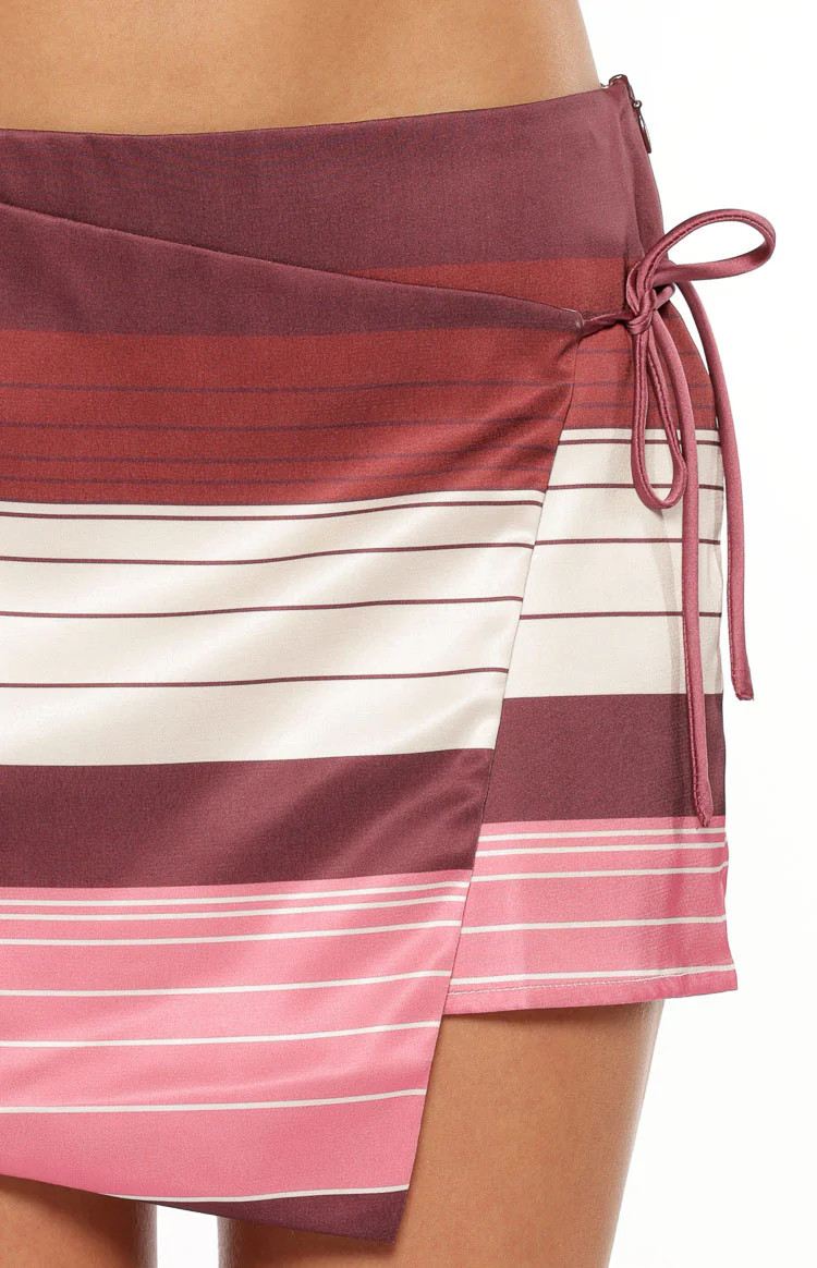 Kendall Pink Stripe Tie Skirt | Beginning Boutique (AU)