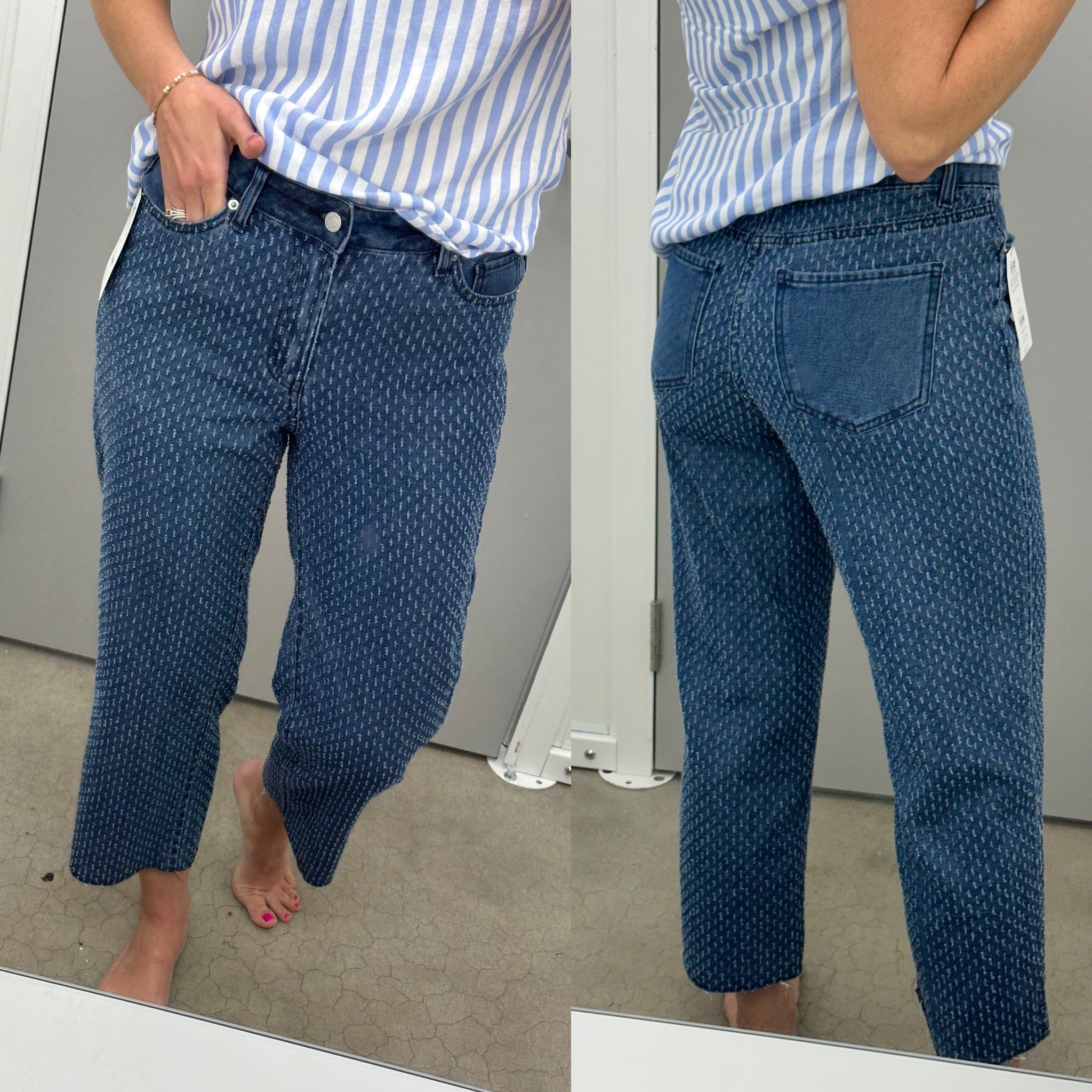 Love the detail on this denim!! Walmart win!! These run small so size up one or two for a looser fit. 
Wearing size 8


#LTKWorkwear #LTKOver40