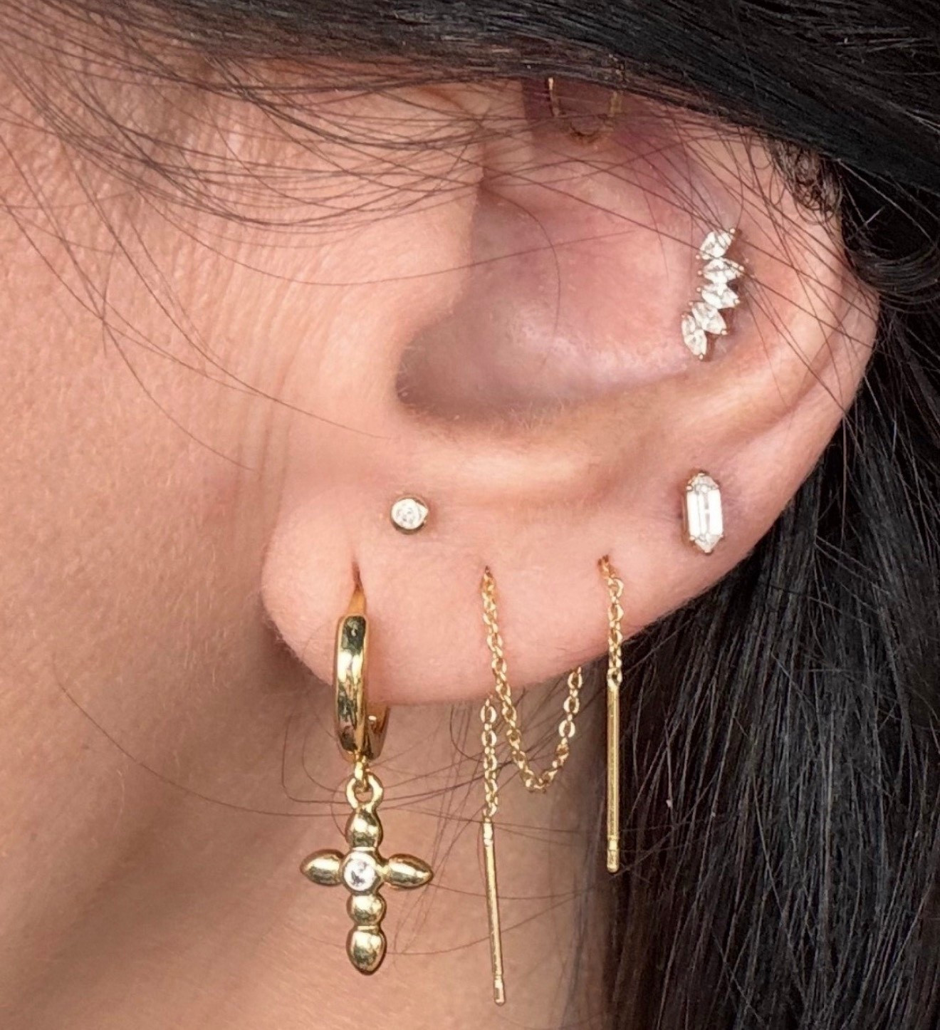 Earrings from Target + Amazon. Love the ear threaders! 

#LTKootd #LTKgrwm