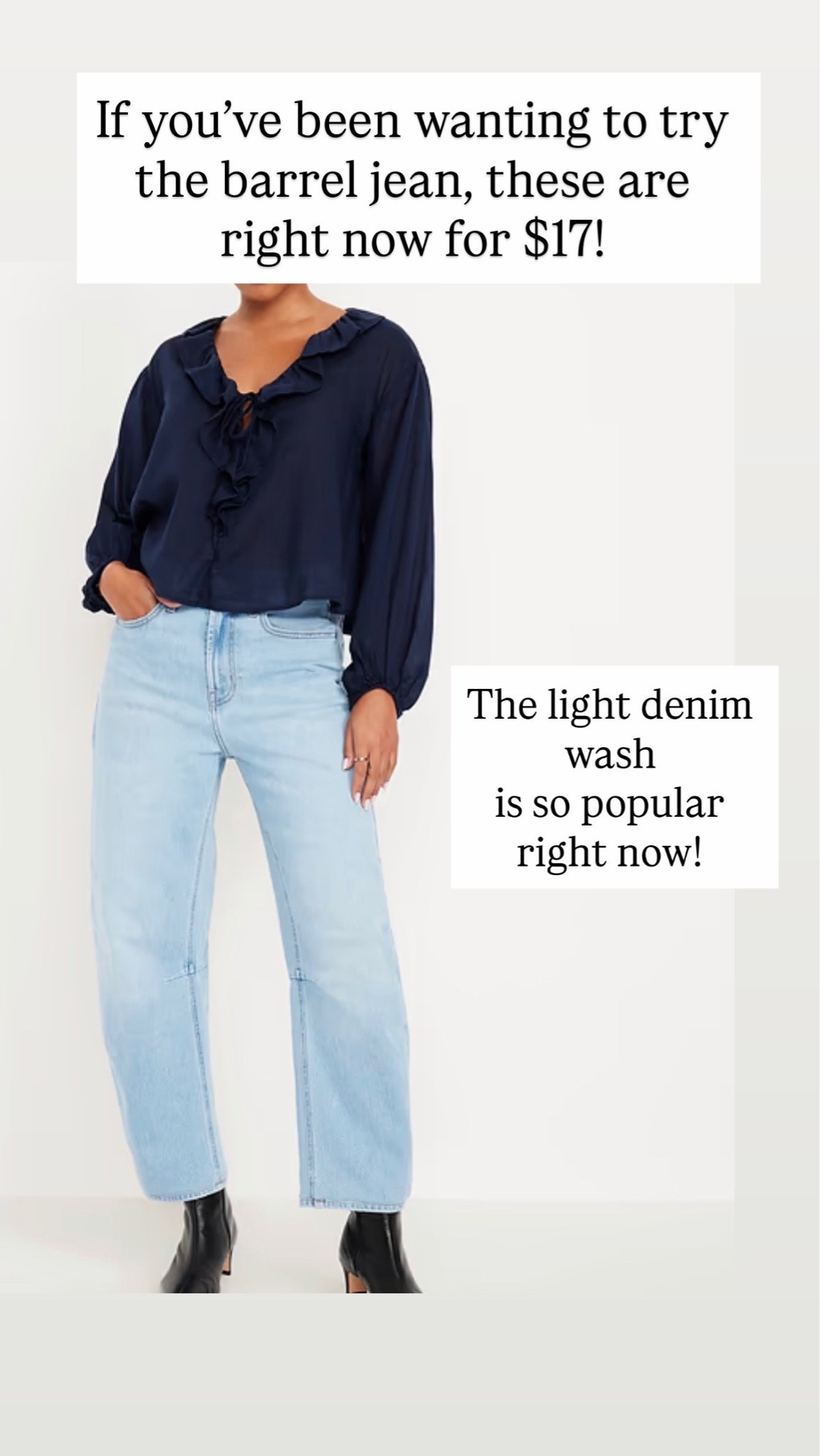 High-Waisted Wow Barrel Ankle Jeans