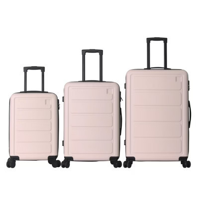 MAYEERTY 3pcs Lightweight Hardshell Luggage Sets for Women Men, Durable Suitcase Set with Spinner Wheels 20"/24"/28", Pink | Target