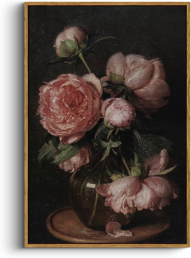 InSimSea Framed Canvas Wall Art | Vintage Botanical Canvas Wall Art Decor for Bedroom | Framed Fl... | Amazon (US)