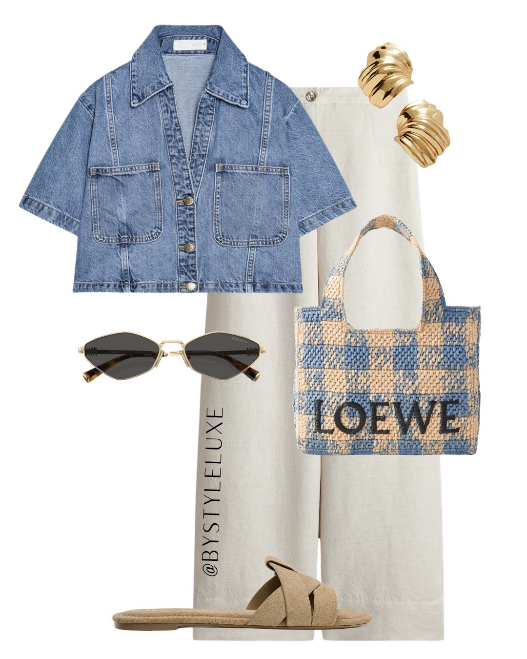 SOMETHING BLUE - styling this viral cropped denim shirt with linen trousers for an everyday summer and city break outfit 

#summeroutfit #summersandals #holidayoutfit

#LTKbag #LTKsummer #LTKshoes