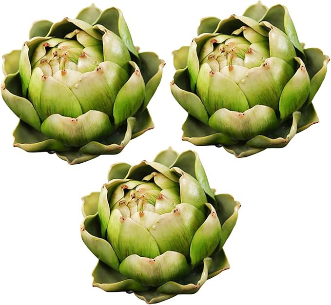 CABINAHOME Fake Artificial Artichoke Vegetables Faux Plastic Artichoke Wedding Party Table Home P... | Amazon (US)