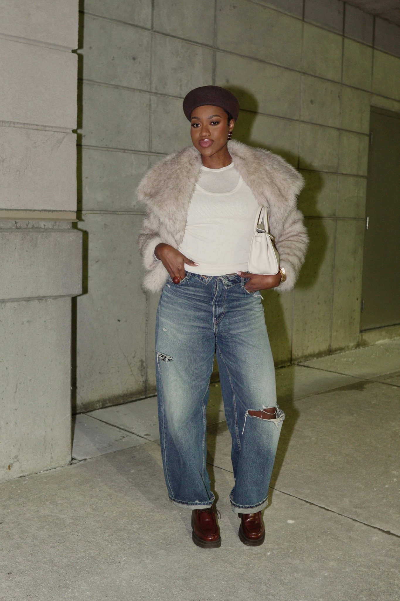 Winter outfit formula! I love pillbox hats btw 👌🏾

#LTKjeans #LTKwinter #LTKcanada