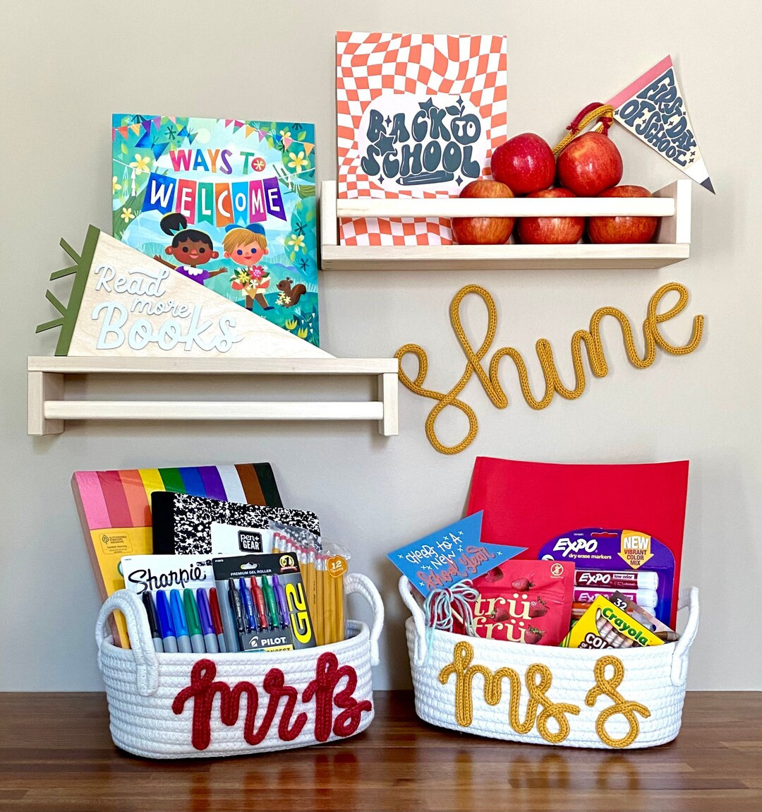 Teacher Gift Teacher Basket Back to School Gift First Day - Etsy | Etsy (US)