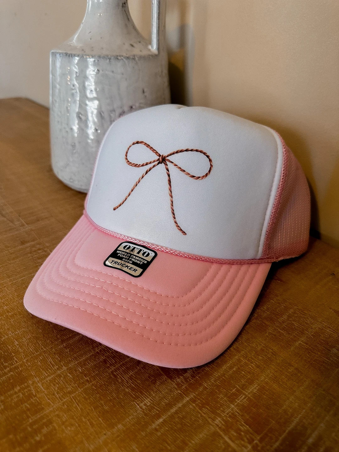 Bow Trucker Hat Rope Trucker Hat Bows - Etsy | Etsy (US)