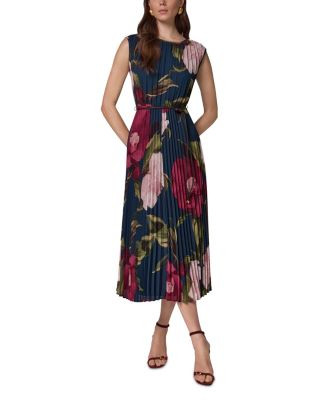Donna Karan New York Printed Chiffon Pleated A Line Midi Dress | Bloomingdale's (US)