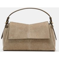 Zara - Flap Crossbody Bag - Taupe Gray - One Size Only - Woman | Zara US