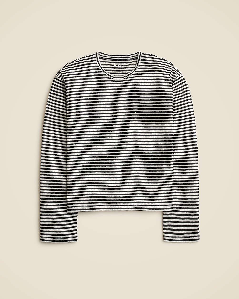 New relaxed linen long-sleeve T-shirt in stripe | J. Crew US