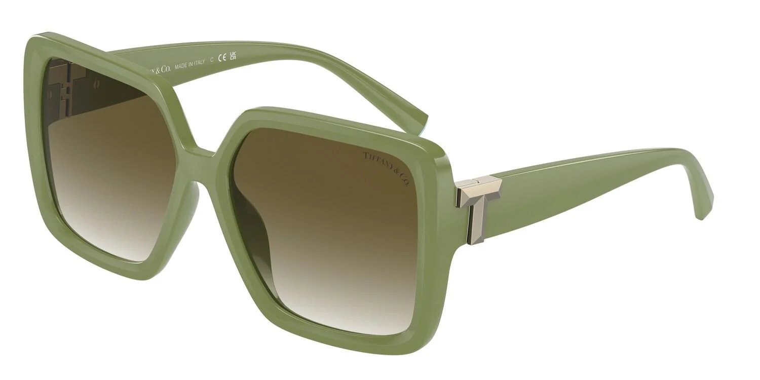 Tiffany 4206U Sunglasses 83687Z - Brown - Light Grey Gradient Green Women Square | Designer Optics
