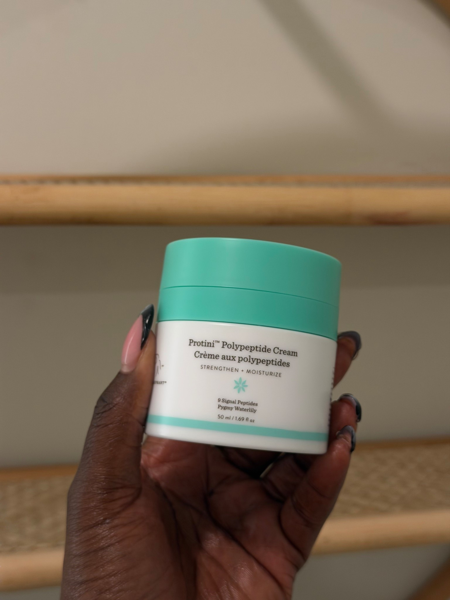 I love the Drunk Elephant Protini Polypeptide Cream. This gel to cream moisturizer is a staple in my routine. The cream deeply hydrates without clogging my skin and helps support smoother looking skin, fine lines, and overall glow! 

#LTKmorningroutine #LTKBeauty #LTKselfcare