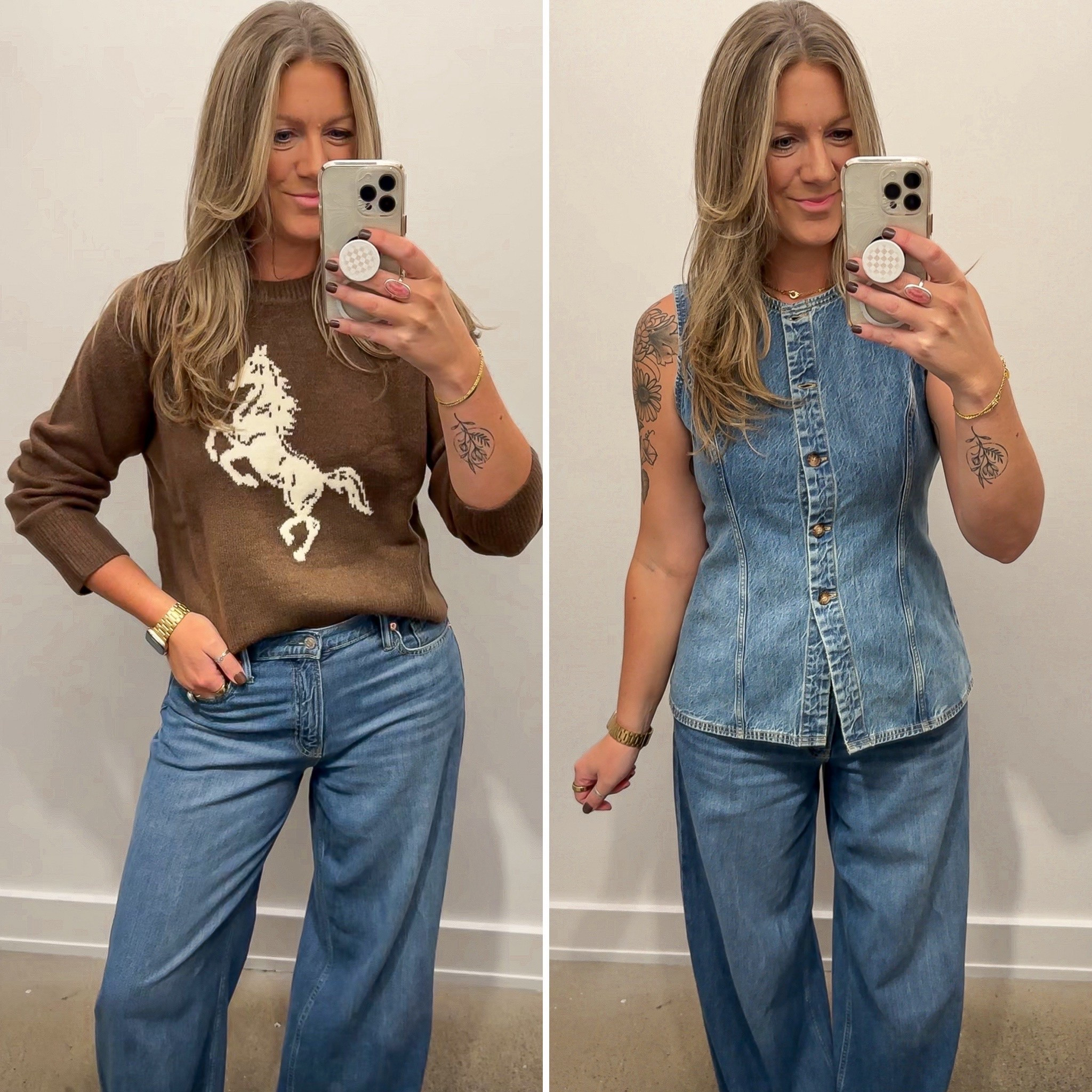 Extra 25% off with code: AFLTK (ends 9/29)
Large sweater, large denim top, 30 tall jeans 

#LTKMidsize #LTKOver40 #LTKTall