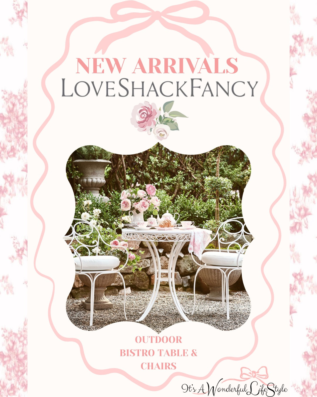New LoveShackFancy Outdoor Bistro Table & Chairs. Plus a scallop bow doormat 

#LTKFindsUnder100 #LTKHome #LTKSeasonal