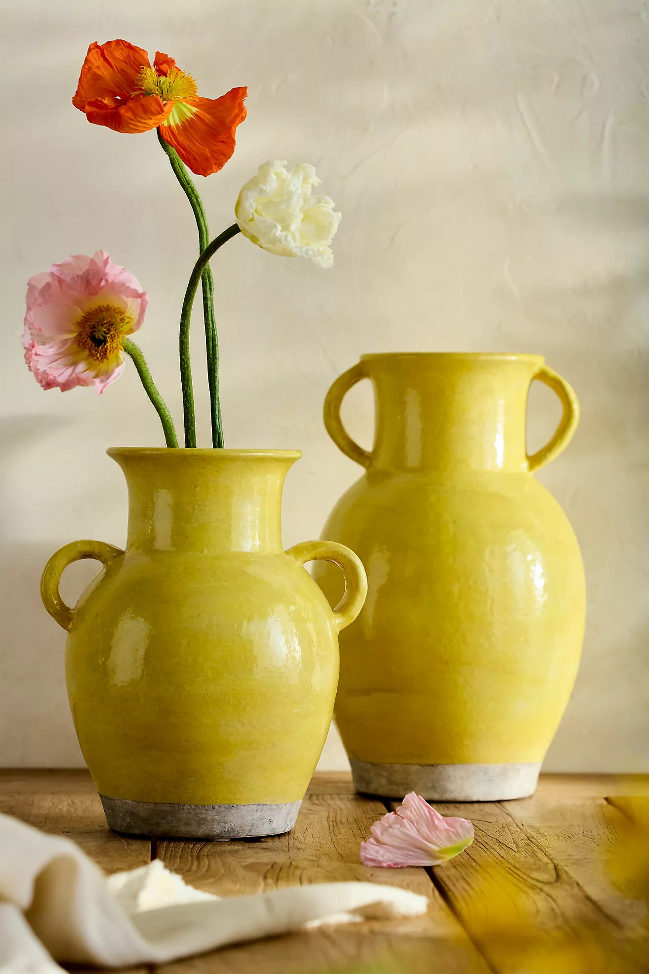 Yellow Terracotta Double Handle Vase | Anthropologie (US)