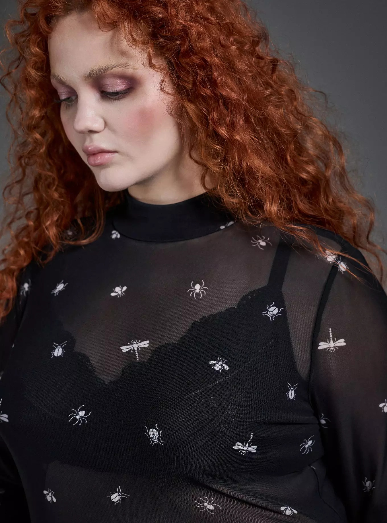 Nightfall Mesh Mock Neck Shirt | Torrid (US & Canada)