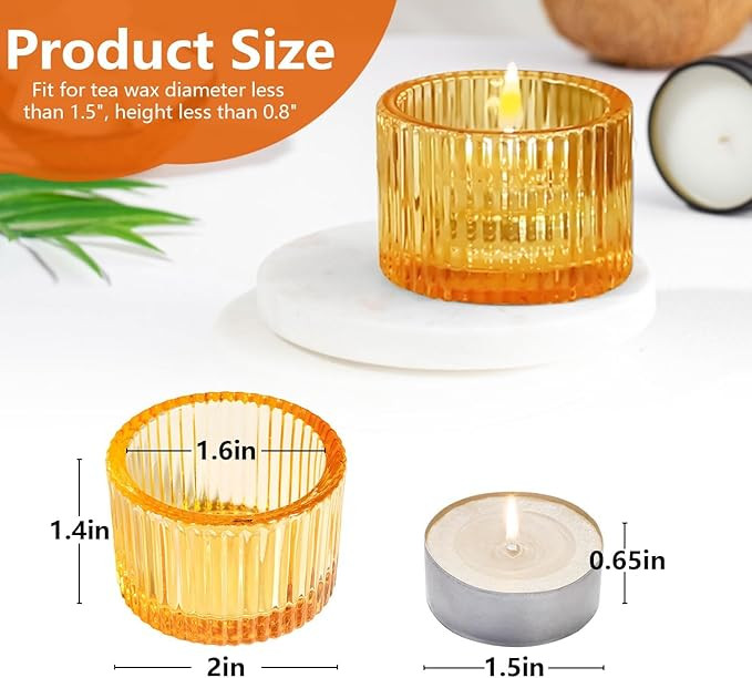 JOYIT Gold Votive Candle Holders Bulk Set of 4, Tealight Candle Holder for Wedding Table Centerpi... | Amazon (US)