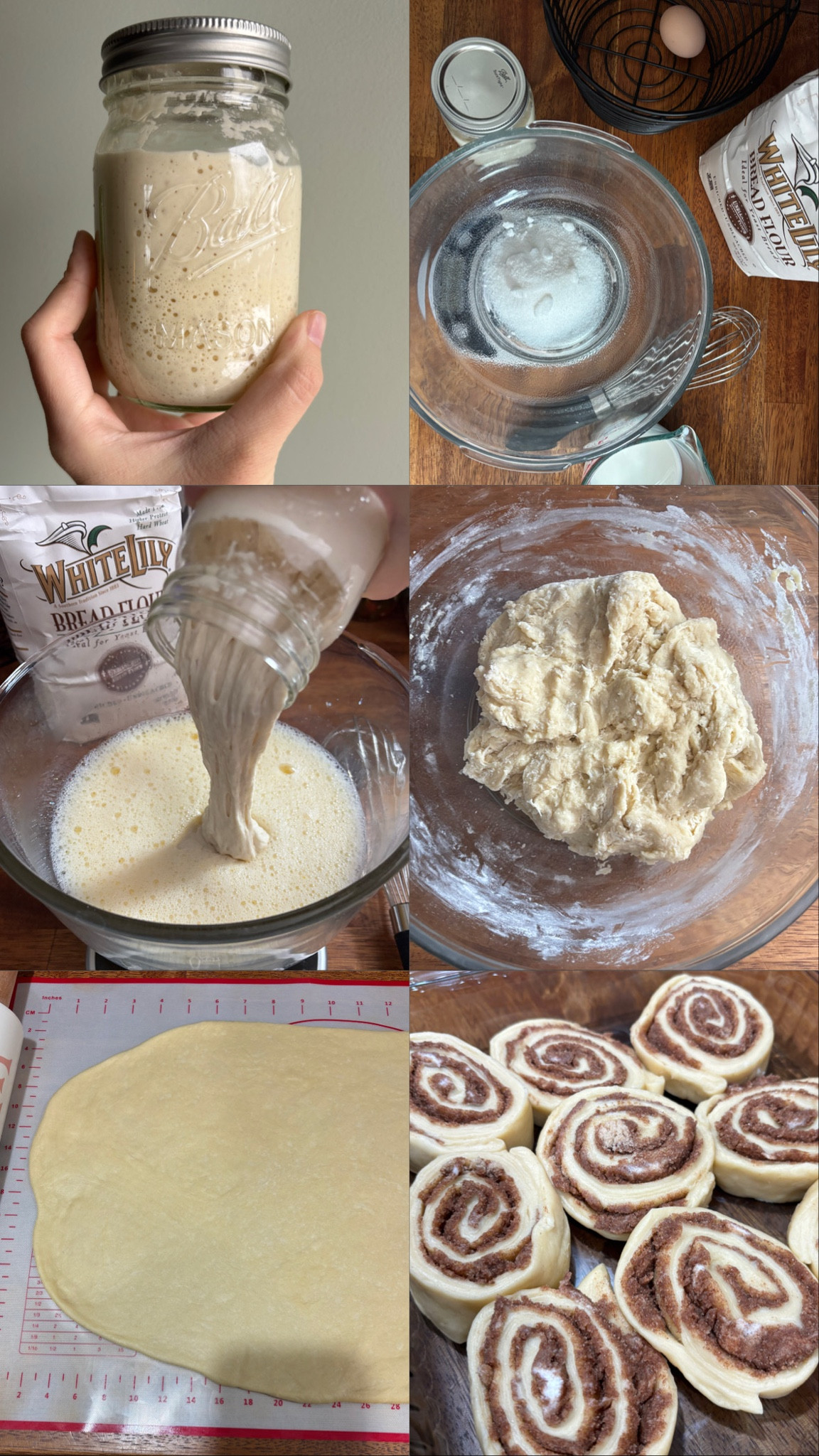 Sourdough cinnamon roll prep for our small group tomorrow 🤍 Fredsh egg from our chickens. Homemade starter. I don’t own a stand mixer so hand kneaded my dough including mixing in butter 😵‍💫. These bad boys are a labor of love!!

#LTKWatchNow #LTKU #LTKOver40