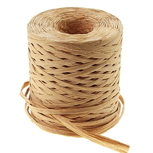 Creatrill 218 Yards Raffia Paper Craft Ribbon Packing Paper Twine, 1/4 Inch by 218 Yards (Kraft) | Amazon (US)