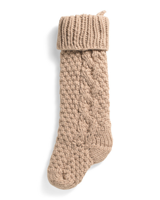 26in Aidan Knit Stocking | Garlands & Trimmings | Marshalls | Marshalls