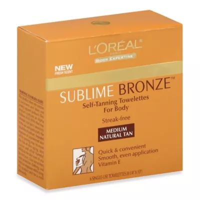 L'Oréal® Paris 6-Count Sublime Self-Tanning Towelettes in Medium | Bed Bath & Beyond