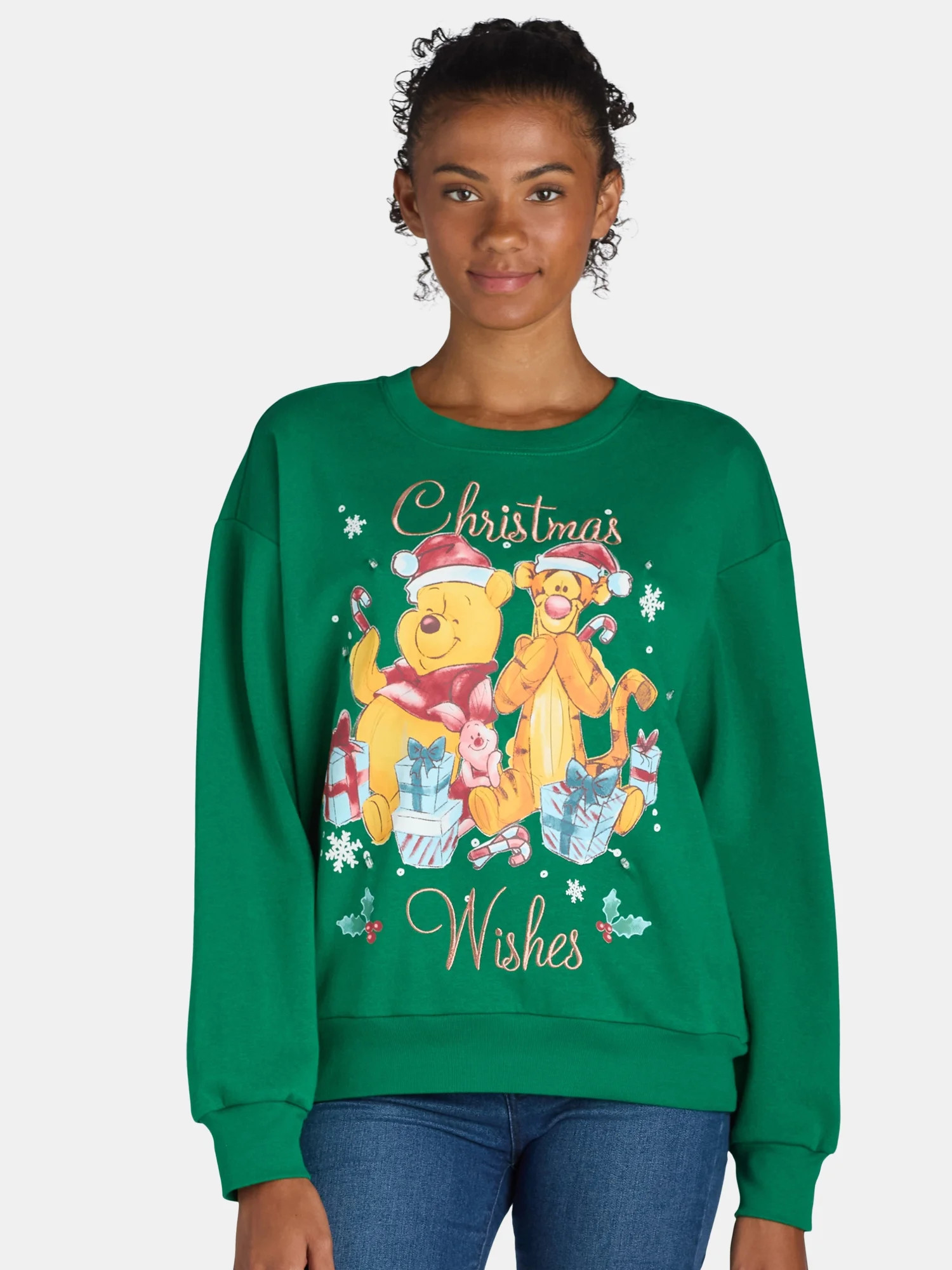 Disney Winnie the Pooh Women's Holiday Light Up Sweatshirt - Walmart.com | Walmart (US)