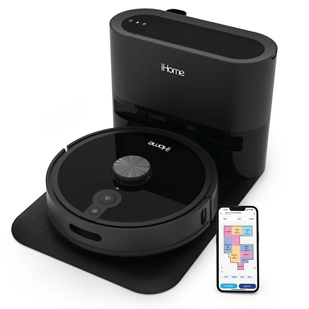 iHome AutoVac Nova S1 Pro Self Empty Robot Vacuum with LIDAR Navigation, 180 Minute Runtime, 2700... | Walmart (US)