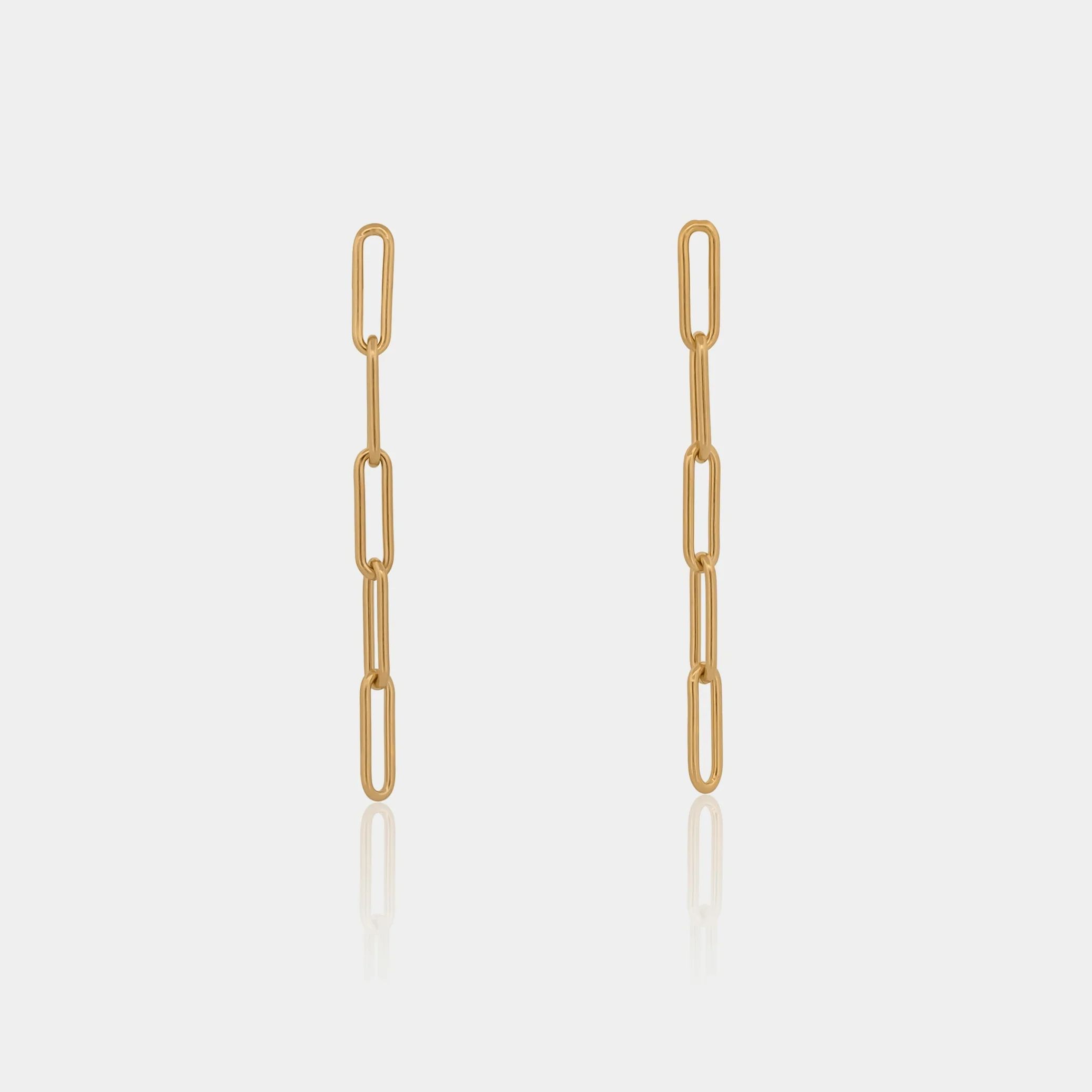 Paperclip Drop Earrings | LINK'D THE LABEL