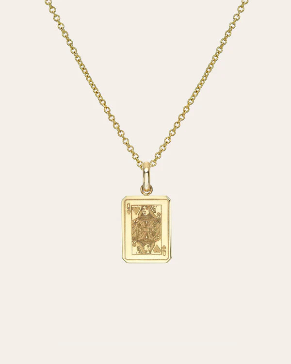 14K Gold Queen of Hearts Necklace | Zoe Lev Jewelry