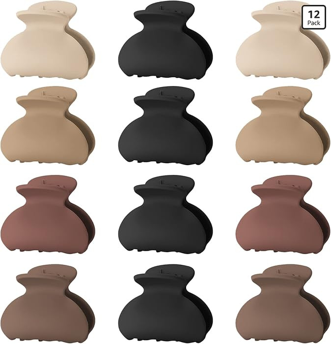 12 Pack Small Hair Claw Clips for Women Thin Fine Short Hair, 1.5 Inch Lolalet Cute Medium Size J... | Amazon (US)