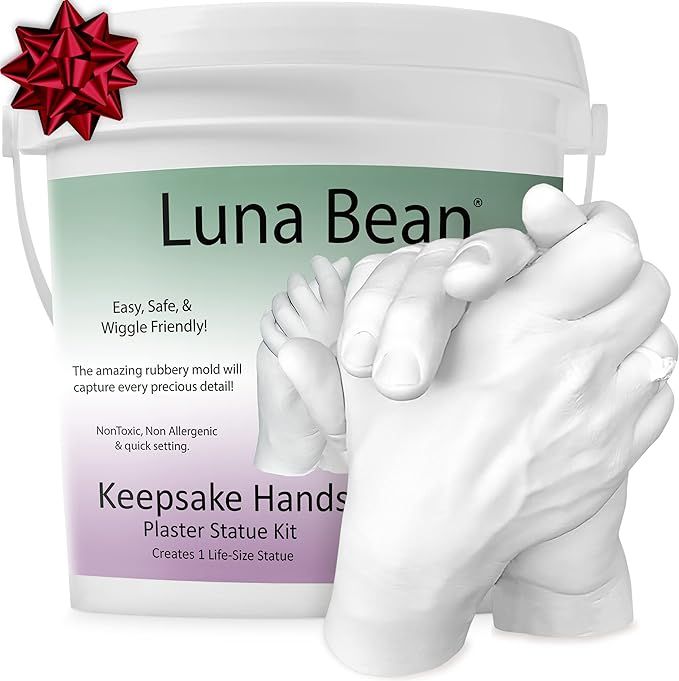 Luna Bean Keepsake Hands Casting Kit | DIY Plaster Statue Molding Kit | Hand Holding Craft for Co... | Amazon (US)