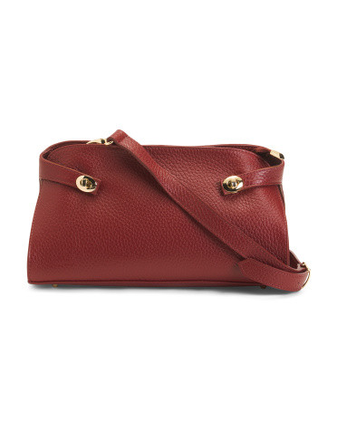 Made In Italy Leather Crossbody Side Belt Detail | TJ Maxx