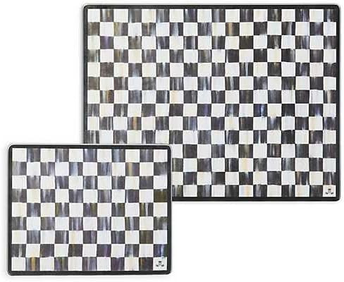 MACKENZIE-CHILDS Tempered Glass Cutting Board, Large Countertop Cutting Board, Black-and-White Co... | Amazon (US)