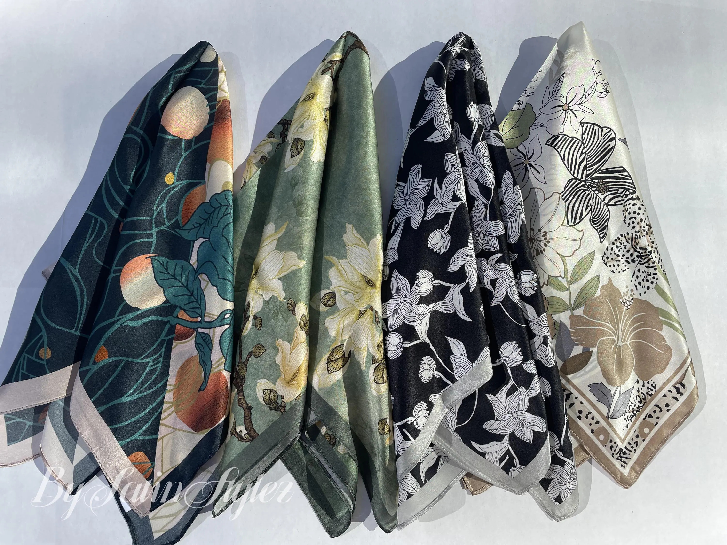 100% Silk Scarf, Pure Silk Neck Scarf, Silk Bandanna, Silk Neckerchief, Silk Hair Scarf, Personalized Scarf Gift,Pick 3 For Discount 21"x21" | Etsy (Global)