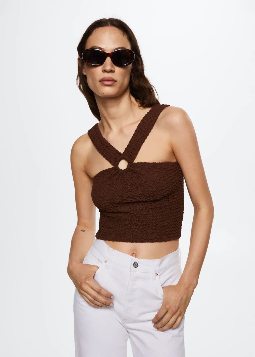 Crop top texturé | MANGO (FR)