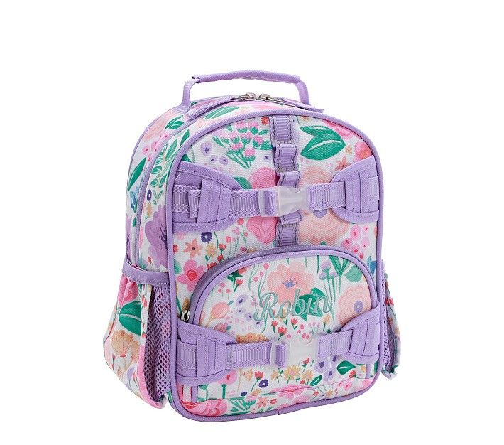 Mackenzie Lavender Floral Blooms Backpacks | Pottery Barn Kids