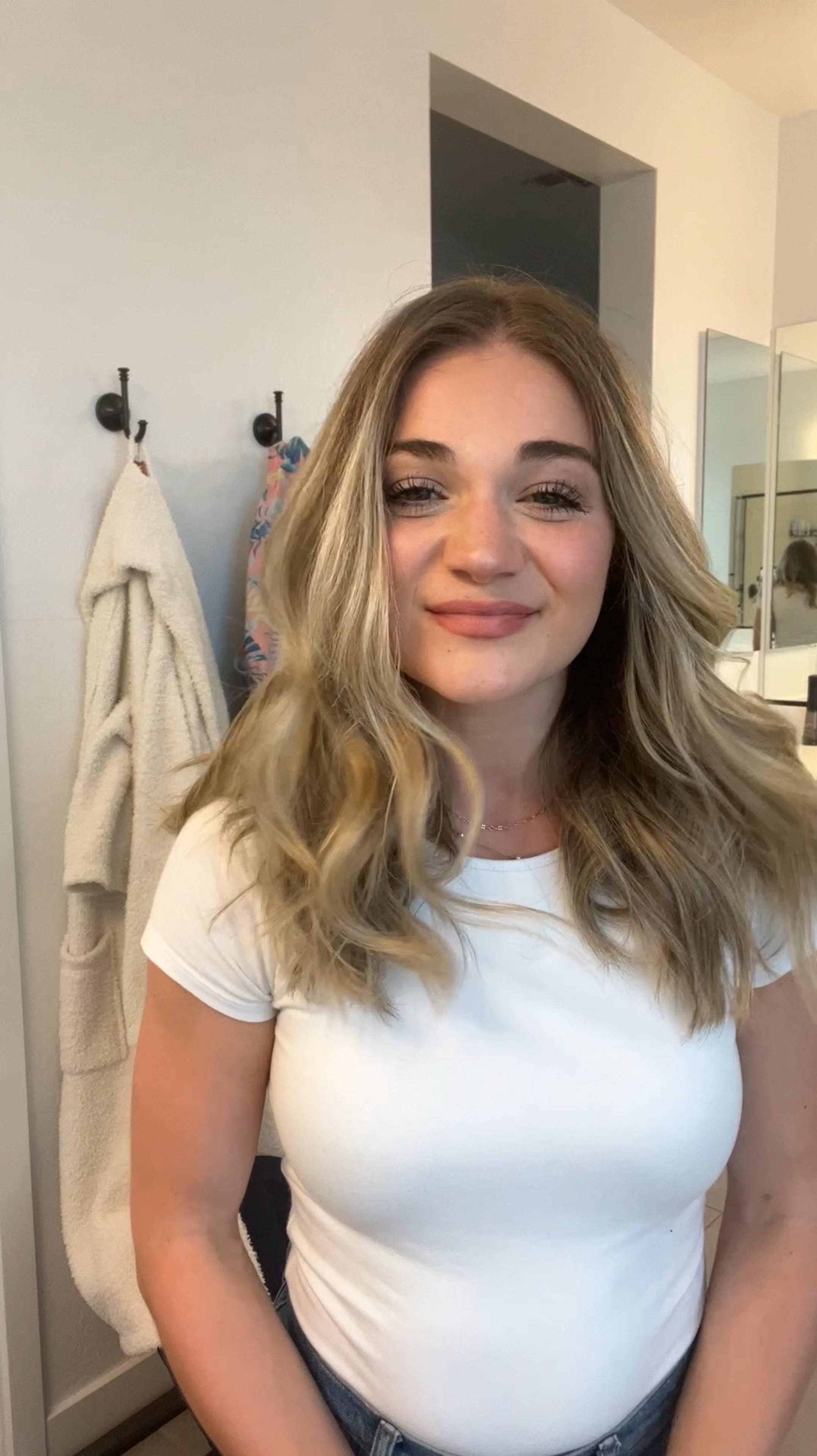 My full hair routine! 
1. Divi 3-in-1 Leave-in-conditioner
2. Brush through with my Wet Brush
3. AQUIS Hair Wrap while I do my makeup
4. Moroccanoil Treatment
5. Oribe Supershine Moisturizing Cream
6. Blow Dry using T3 AireLux Digital Ionic 
7. Curl with my Bio Ionic Long Barrel Styler
8. Moroccianoil Luminous Hairspray - medium finish 

#LTKbeauty